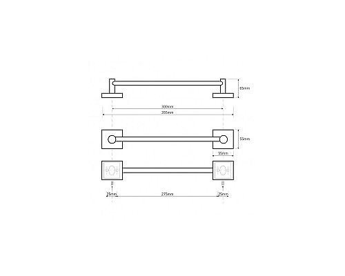 Полотенцедержатель Bemeta  132104012 300 мм