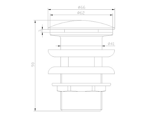 Донный клапан Lemark LM8500BL click-clack Черный