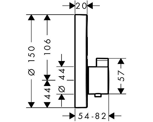 Смеситель для душа Hansgrohe ShowerSelect S 15743000