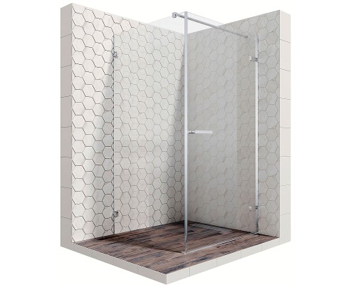 Душевой уголок Ambassador Abner 100х100 10011102R профиль Хром стекло прозрачное