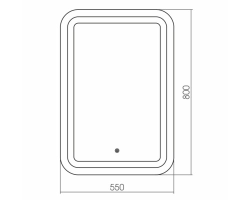 Зеркало Grossman Elegans 55 555800 с подсветкой с сенсорным выключателем
