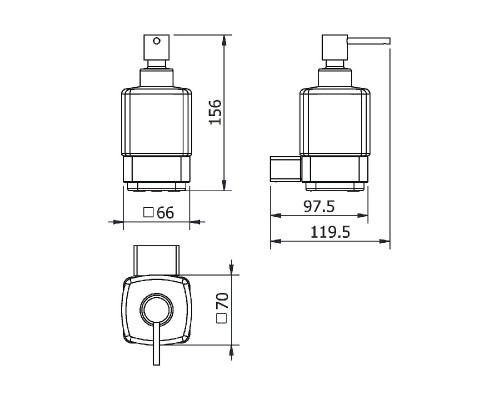 Дозатор для жидкого мыла Langberger Black Edition 11321A-BP Черный матовый