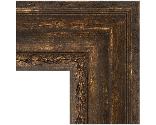 Зеркало Evoform Exclusive 172х82 BY 3612 с фацетом в багетной раме - Состаренное дерево с орнаментом 120 мм