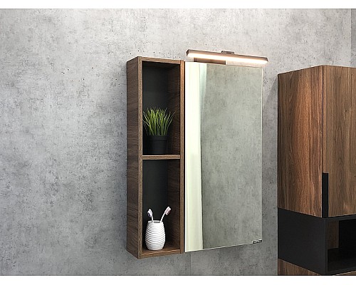 Зеркальный шкаф Comforty Штутгарт 60 00004151036 Дуб темно-коричневый