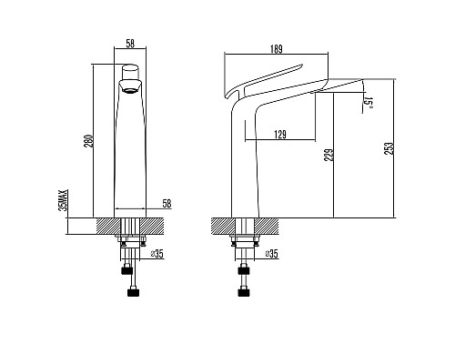 Смеситель Lemark Melange LM4909CW для раковины