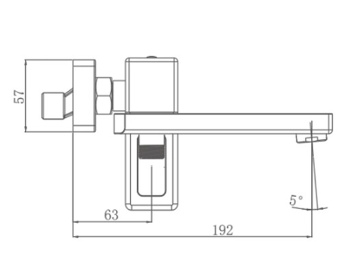 Смеситель для ванны Gappo G17-6 G3217-6 Черный матовый