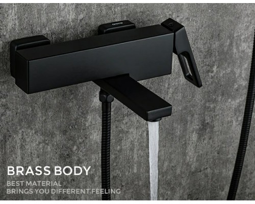 Смеситель для ванны Gappo G17-6 G3217-6 Черный матовый