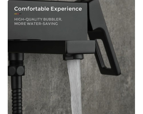 Смеситель для ванны Gappo G17-6 G3217-6 Черный матовый