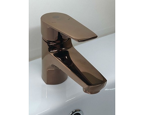 Смеситель для раковины Orange Loop M26-021RG Розовое золото