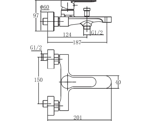 Смеситель Aquanet AF300-20С