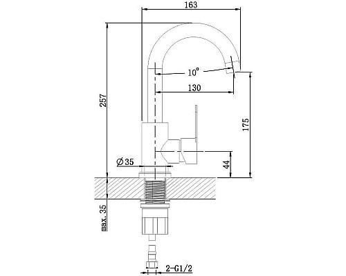 Смеситель для раковины Orange Steel M99-011ni Никель