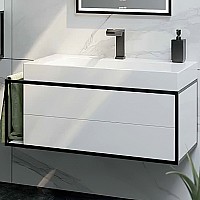 Тумба под раковину Clarberg Logic 100 R LOG0110R подвесная Белая