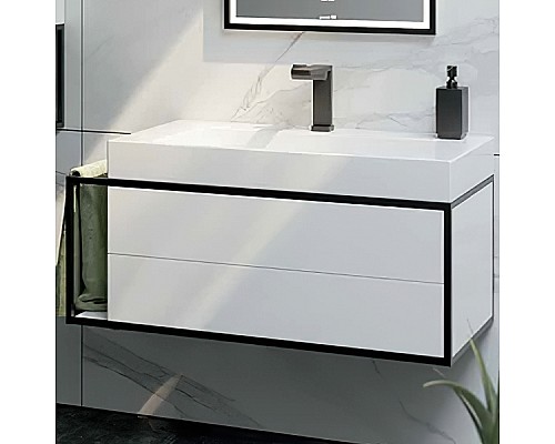 Тумба под раковину Clarberg Logic 100 R LOG0110R подвесная Белая