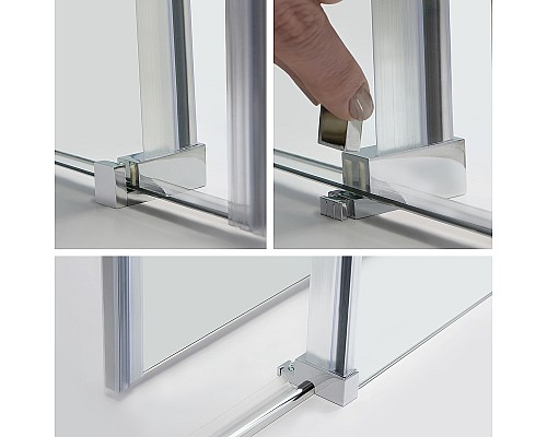 Душевой уголок WasserKRAFT Dinkel 130x100 58R34 профиль Хром стекло прозрачное