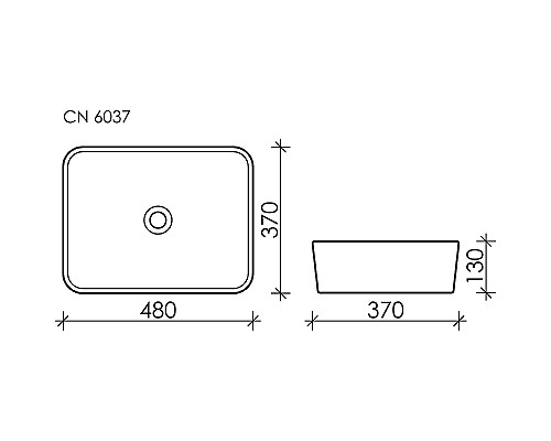 Раковина-чаша Ceramica Nova Element 48 CN6037 Белая
