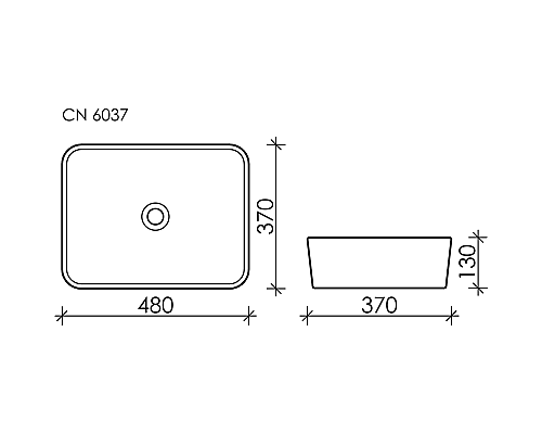 Раковина-чаша Ceramica Nova Element 48 CN6037 Белая