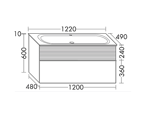 Тумба с раковиной Burgbad Fiumo 120 SFXN122F3957FOT55G0223C0001*1 подвесная Eisblau Softmatt Тумба с раковиной Burgbad Fiumo 120 SFXN122F3957FOT55G0223C0001*1 подвесная Eisblau Softmatt