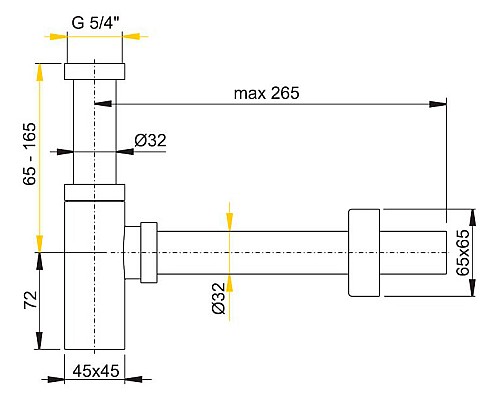 Сифон для раковины AlcaPlast A401