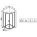 Душевой уголок Ravak Blix BLSCP4-80 80х80 X3BM40300Z1 профиль Черный стекло Transparent
