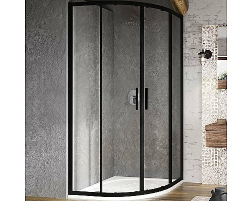 Душевой уголок Ravak Blix BLSCP4-80 80х80 X3BM40300Z1 профиль Черный стекло Transparent