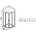 Душевой уголок Ravak Blix BLSCP4-80 80х80 X3BM40300Z1 профиль Черный стекло Transparent
