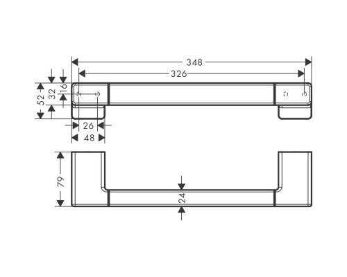 Поручень Hansgrohe AddStoris 41744140 Шлифованная бронза