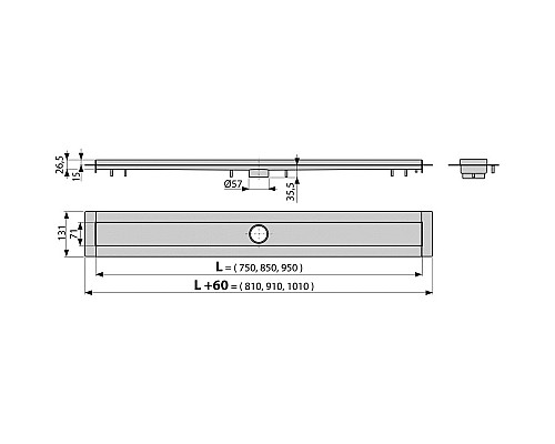 Душевой лоток AlcaPlast APZ13-750 750 Modular