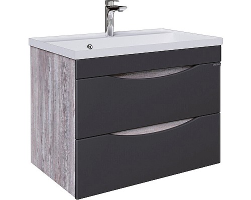 Тумба под раковину Grossman Талис 80 108013 подвесная Бетон пайн Серая