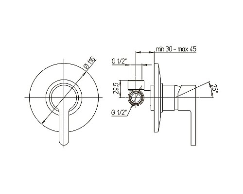 Гигиенический душ со смесителем Paini Arona ARCR690/574 Хром