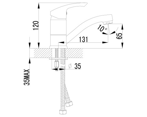 Смеситель Lemark Plus Strike LM1107C для раковины