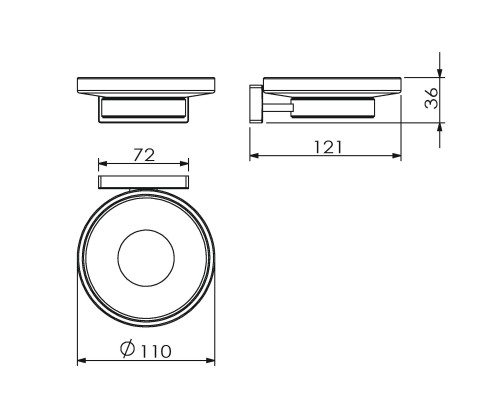 Мыльница керамика к стене LANGBERGER 10915A