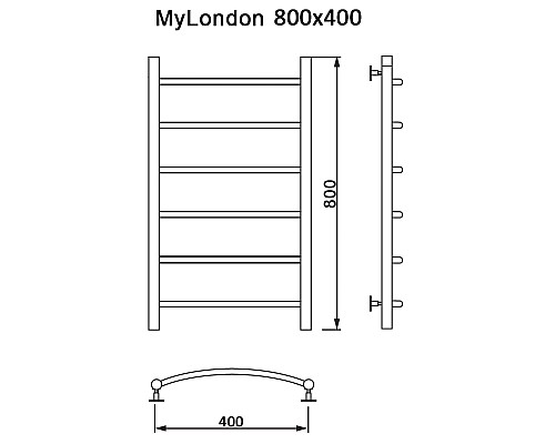 Полотенцесушитель MYFREA My London 80/40 Полотенцесушитель MYFREA My London 80/40