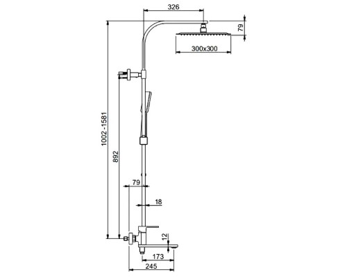 Душевая система Gappo G83 G2483 Хром