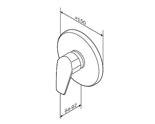 Встраиваемый смеситель AM.PM Gem F9075000 180 мм