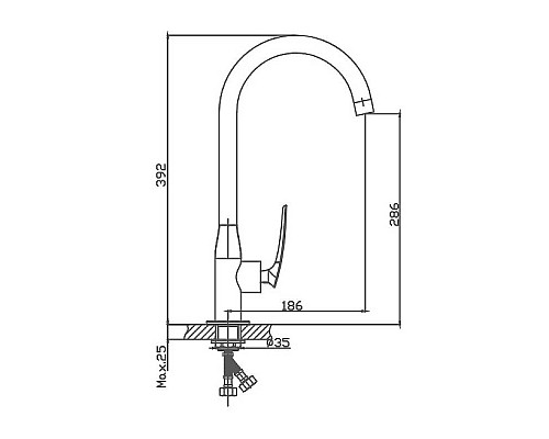 Смеситель для кухни Haiba HB70616 Хром