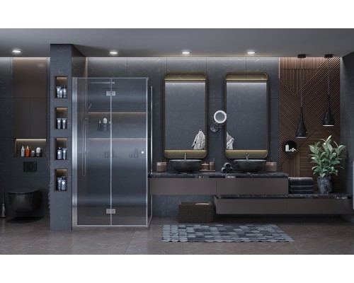 Душевой уголок Ambassador Diamond 90х90 профиль Хром стекло прозрачное