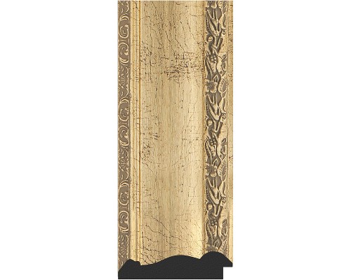 Зеркало Evoform Exclusive 142х62 BY 3532 с фацетом в багетной раме - Состаренное серебро с орнаментом 120 мм