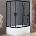 Душевой уголок Royal Bath BP 120х80 профиль Черный стекло прозрачное