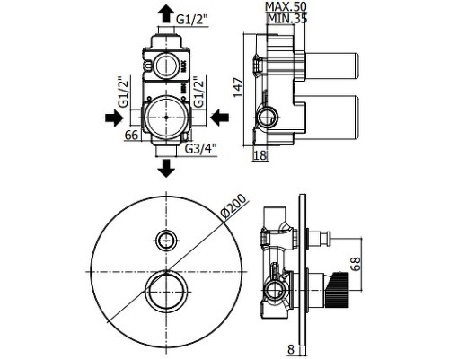 Смеситель для душа Paffoni Jo JO015CR Хром