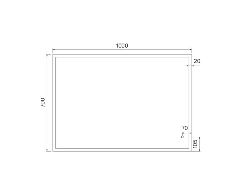 Зеркало IDDIS Brick 100 см