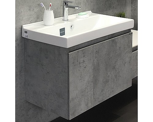 Тумба с раковиной Comforty Осло 80 00-00000836 подвесная Бетон светлый