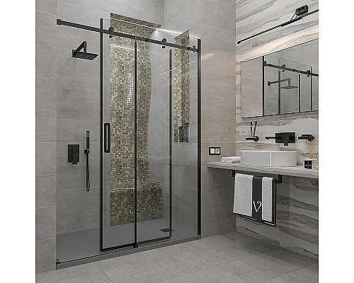 Душевая дверь Veconi Vianno VN-74B 150 VN74B-150-01-C4 Черный матовый