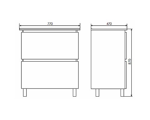 Тумба с раковиной Comforty Верона 75 00004137102 Дуб белый