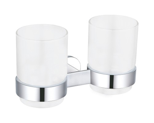 Стакан для зубных щеток Rav Slezak Yukon YUA0202CB двойной Хром Белый