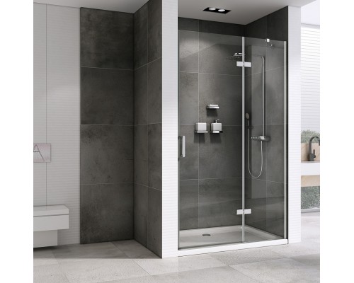 Душевая дверь Abber Zart 120 AG08120 профиль Хром стекло прозрачное