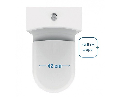 Унитаз биде Creavit Grande GR360-00CB00E-0000 Белый без бачка и сиденья