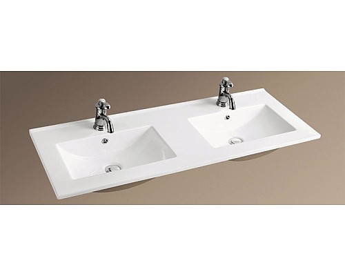 Раковина WeltWasser Deilbach 7506 120 10000003906 двойная Белый глянец Раковина WeltWasser Deilbach 7506 120 10000003906 двойная Белый глянец
