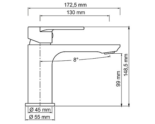 Смеситель для умывальника WasserKRAFT 7403