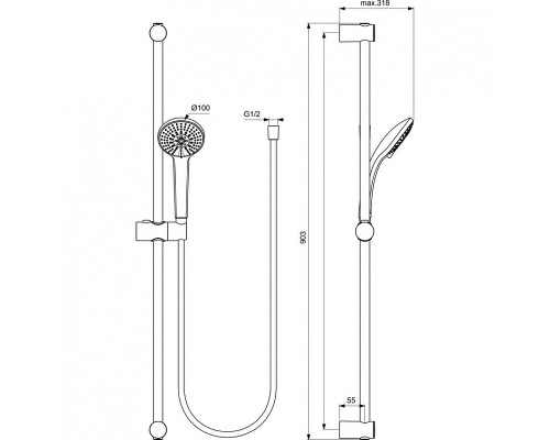 Комплект смесителей Ideal Standard Ceratherm T100 BC985AA Хром