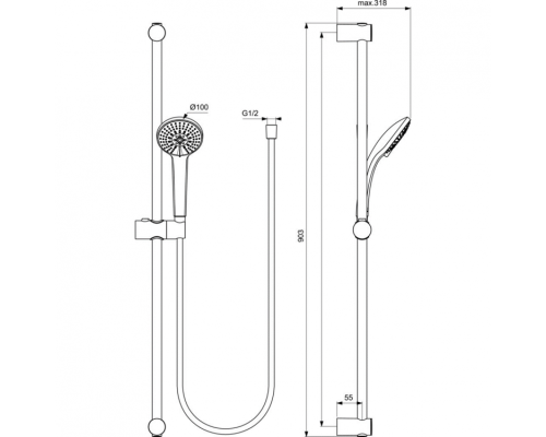 Комплект смесителей Ideal Standard Ceratherm T100 BC985AA Хром